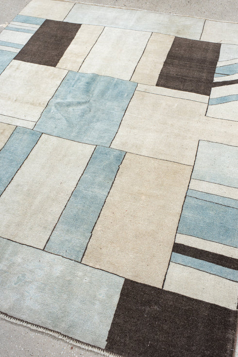 Vintage Art Deco Area Rug (5' x 6')